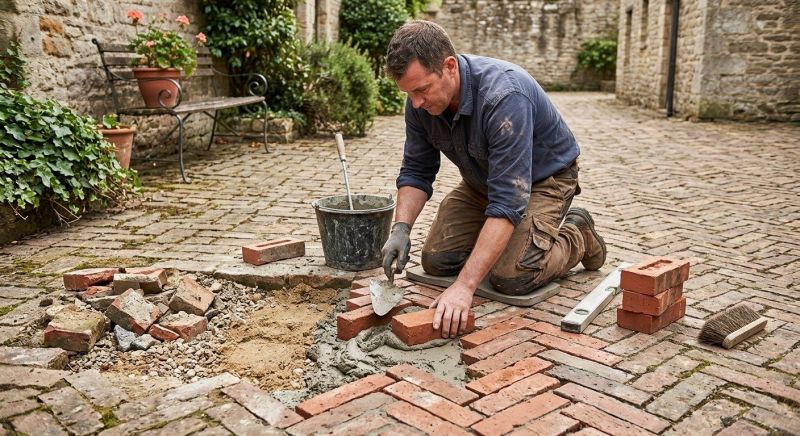 Brick Flatwork Repair in Belmont, CA