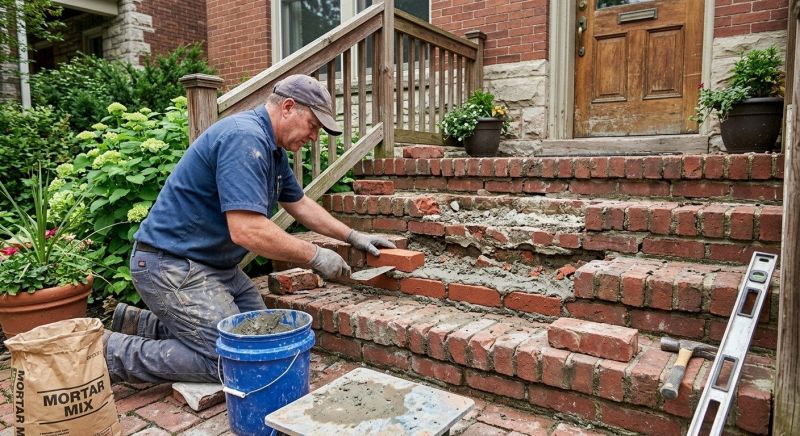 Brick Stoop Repair in Oakland, CA
