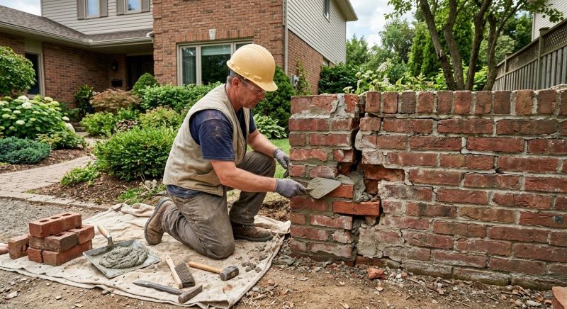 Brick Wall Repair in Moraga, CA