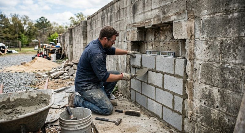 Concrete Block Repair in Brisbane, CA