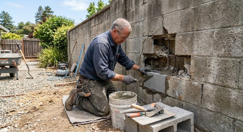Concrete Block Repair in Martinez, CA
