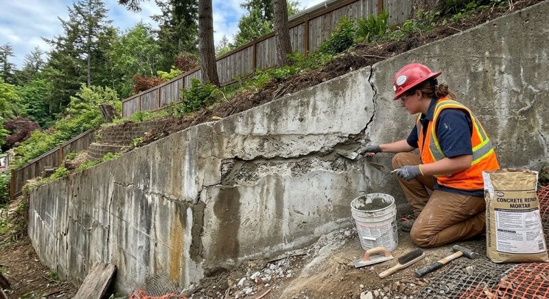 Retaining Wall Repair in Half Moon Bay, CA